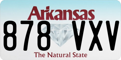AR license plate 878VXV