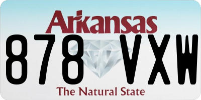 AR license plate 878VXW