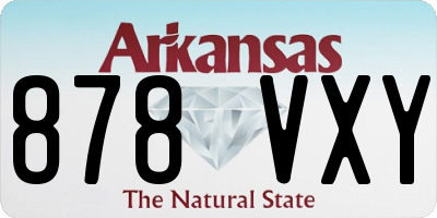 AR license plate 878VXY