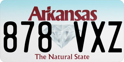 AR license plate 878VXZ