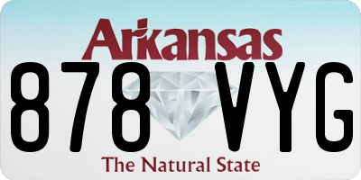 AR license plate 878VYG