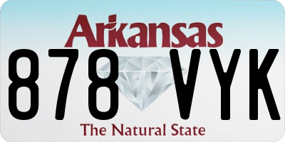 AR license plate 878VYK