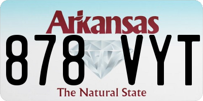 AR license plate 878VYT
