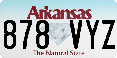 AR license plate 878VYZ