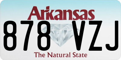 AR license plate 878VZJ