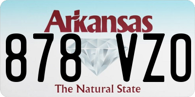 AR license plate 878VZO