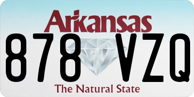 AR license plate 878VZQ