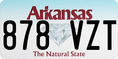 AR license plate 878VZT