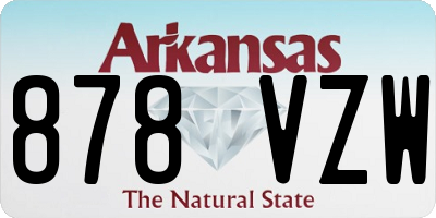 AR license plate 878VZW