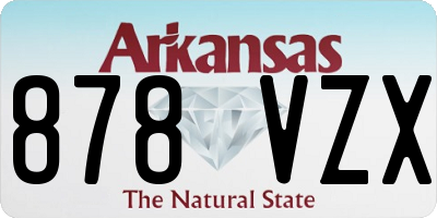 AR license plate 878VZX
