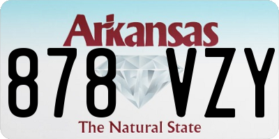 AR license plate 878VZY