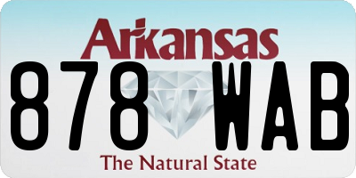 AR license plate 878WAB