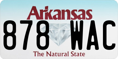 AR license plate 878WAC