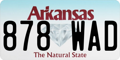 AR license plate 878WAD