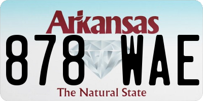 AR license plate 878WAE