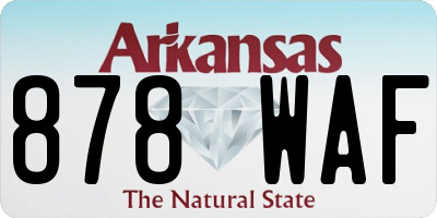 AR license plate 878WAF