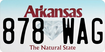AR license plate 878WAG