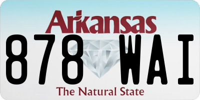 AR license plate 878WAI