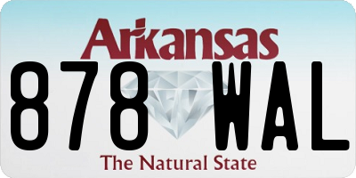 AR license plate 878WAL