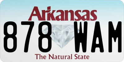 AR license plate 878WAM