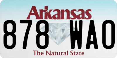 AR license plate 878WAO
