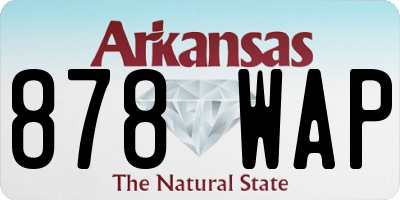 AR license plate 878WAP