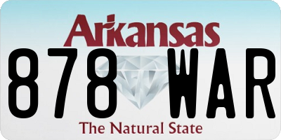 AR license plate 878WAR