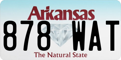 AR license plate 878WAT