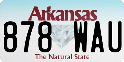 AR license plate 878WAU