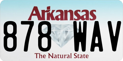 AR license plate 878WAV