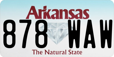 AR license plate 878WAW