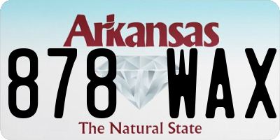 AR license plate 878WAX
