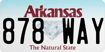 AR license plate 878WAY