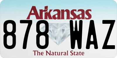 AR license plate 878WAZ