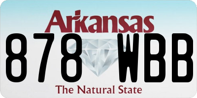 AR license plate 878WBB