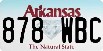 AR license plate 878WBC