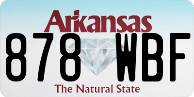 AR license plate 878WBF