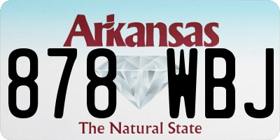 AR license plate 878WBJ