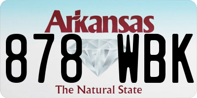 AR license plate 878WBK