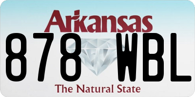AR license plate 878WBL