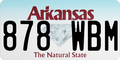 AR license plate 878WBM