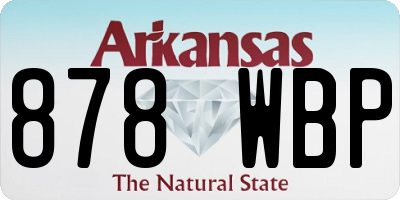 AR license plate 878WBP