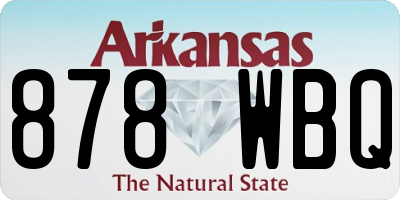 AR license plate 878WBQ