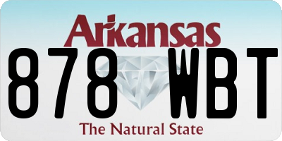 AR license plate 878WBT