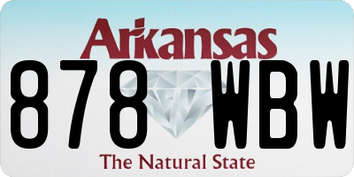 AR license plate 878WBW