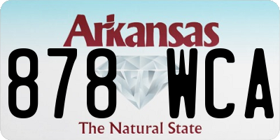 AR license plate 878WCA