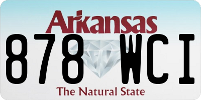 AR license plate 878WCI