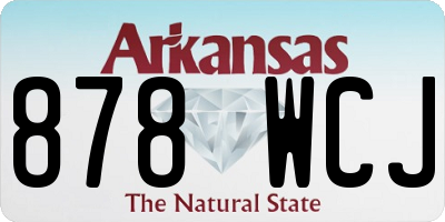AR license plate 878WCJ
