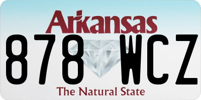AR license plate 878WCZ