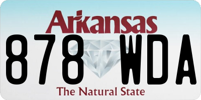 AR license plate 878WDA